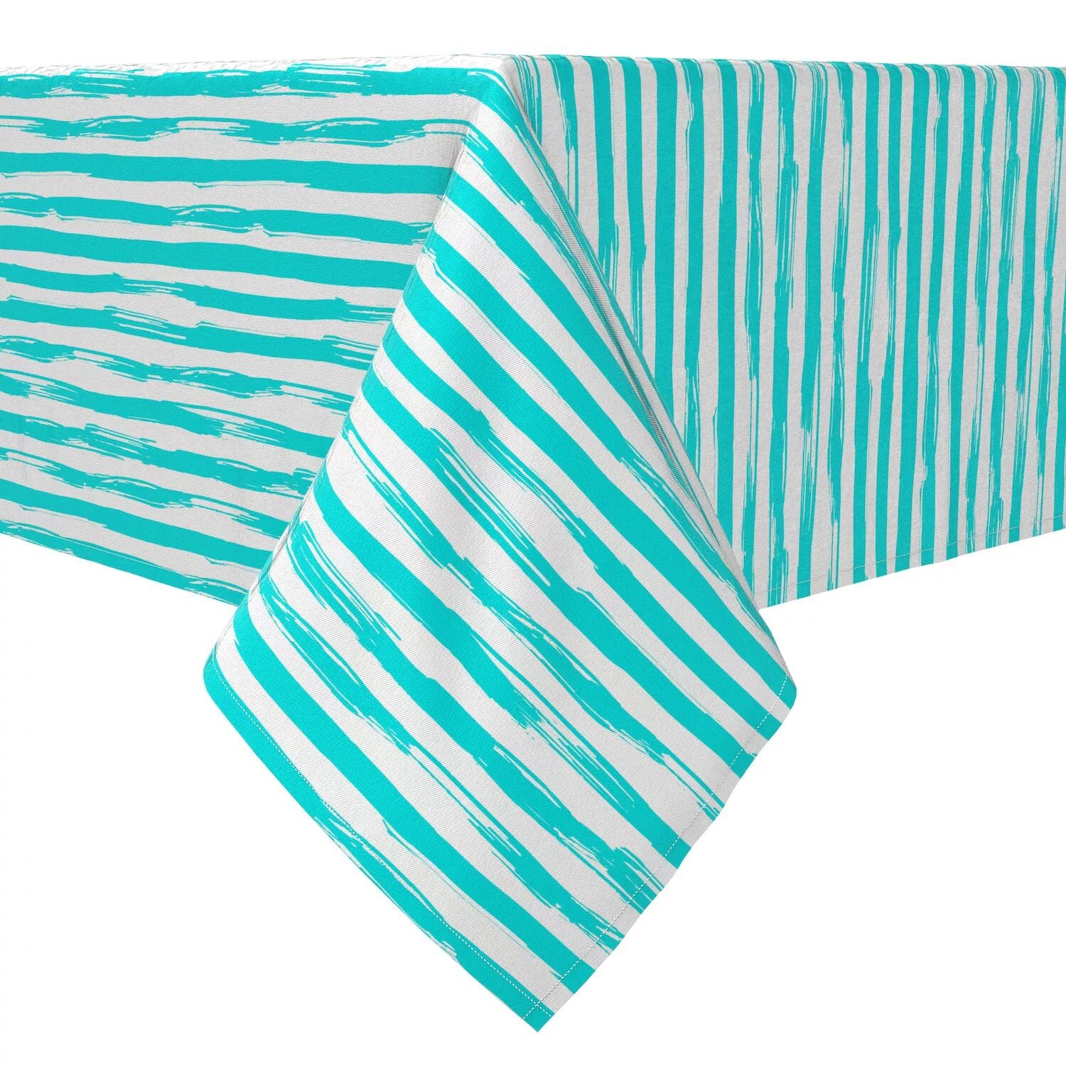 

Прямоугольная скатерть, 100% хлопок, цвет морской волны Summer Stripe