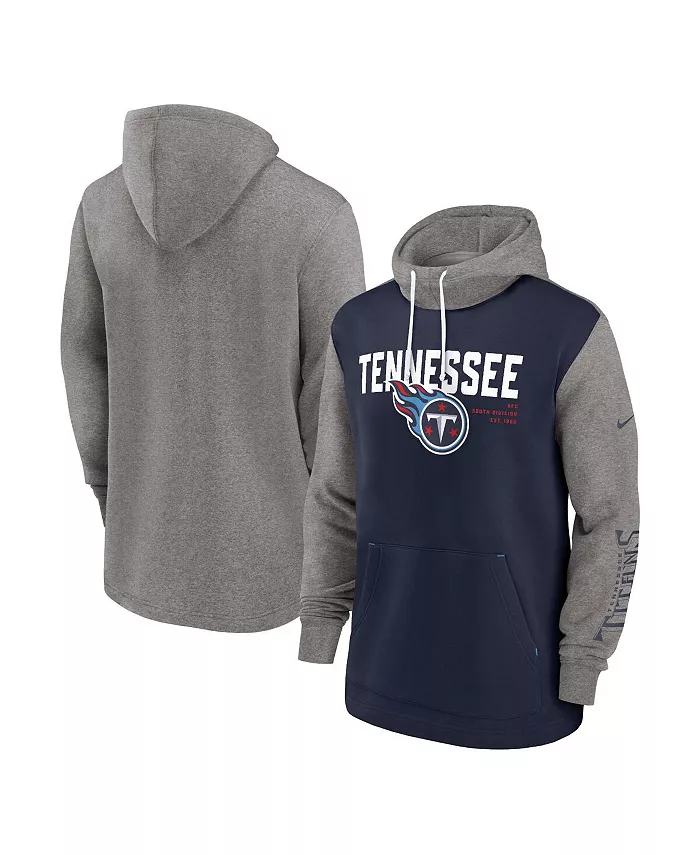 

Мужской модный худи с цветными блоками Tennessee Titans в темно-синем цвете Nike