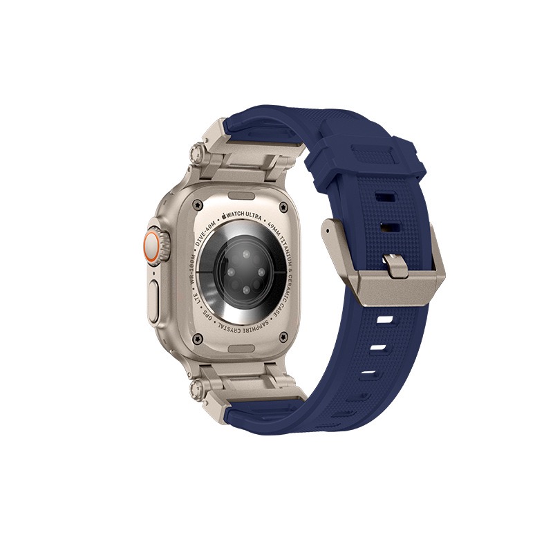 

CHENSONG Часы Watch Band Compatible With All Devices Silicone Material, Titanium blue-explorer silicone strap [2 pieces of hydrogel film]