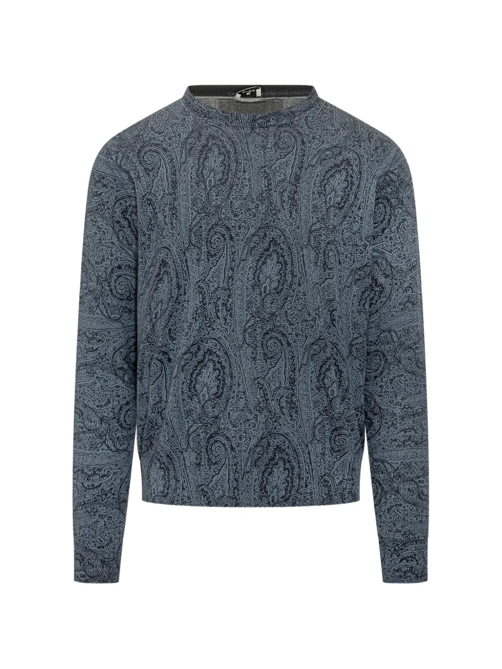 

Свитер с круглым вырезом и узором «пейсли» Etro, синий