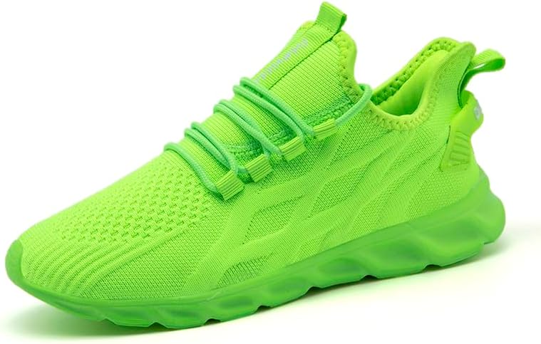

Женские и мужские кроссовки для ходьбы и тенниса, без шнурков, для бега, с противоскользящей подошвой, повседневные, для тренировок, спортивные, для фитнеса, модные, легкие, удобные и дышащие Gdebyz, ярко-зеленый