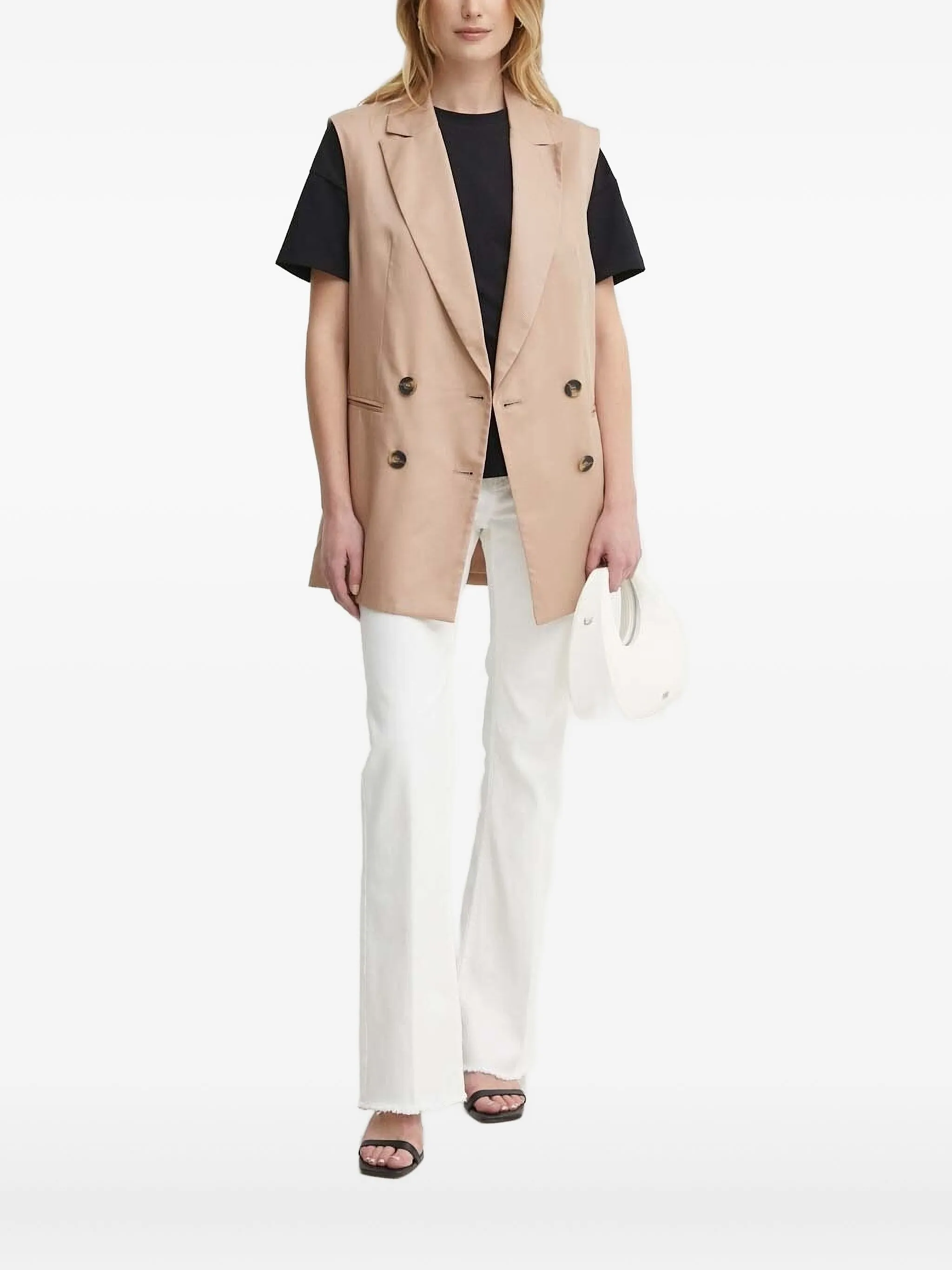 

Двубортный жилет Sisley, коричневый