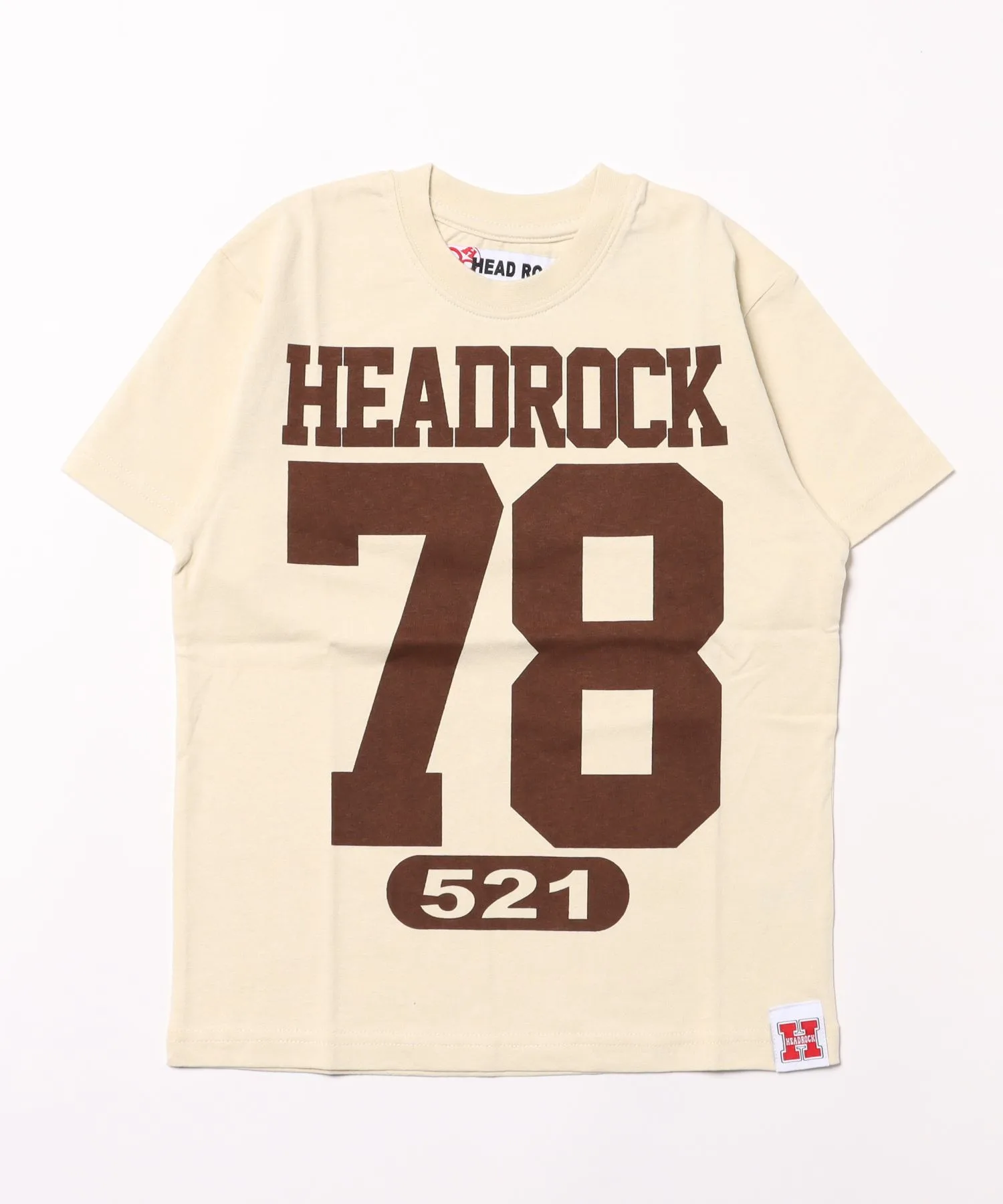 Детская футболка HEAD ROCK из хлопка с принтом бежевого цвета