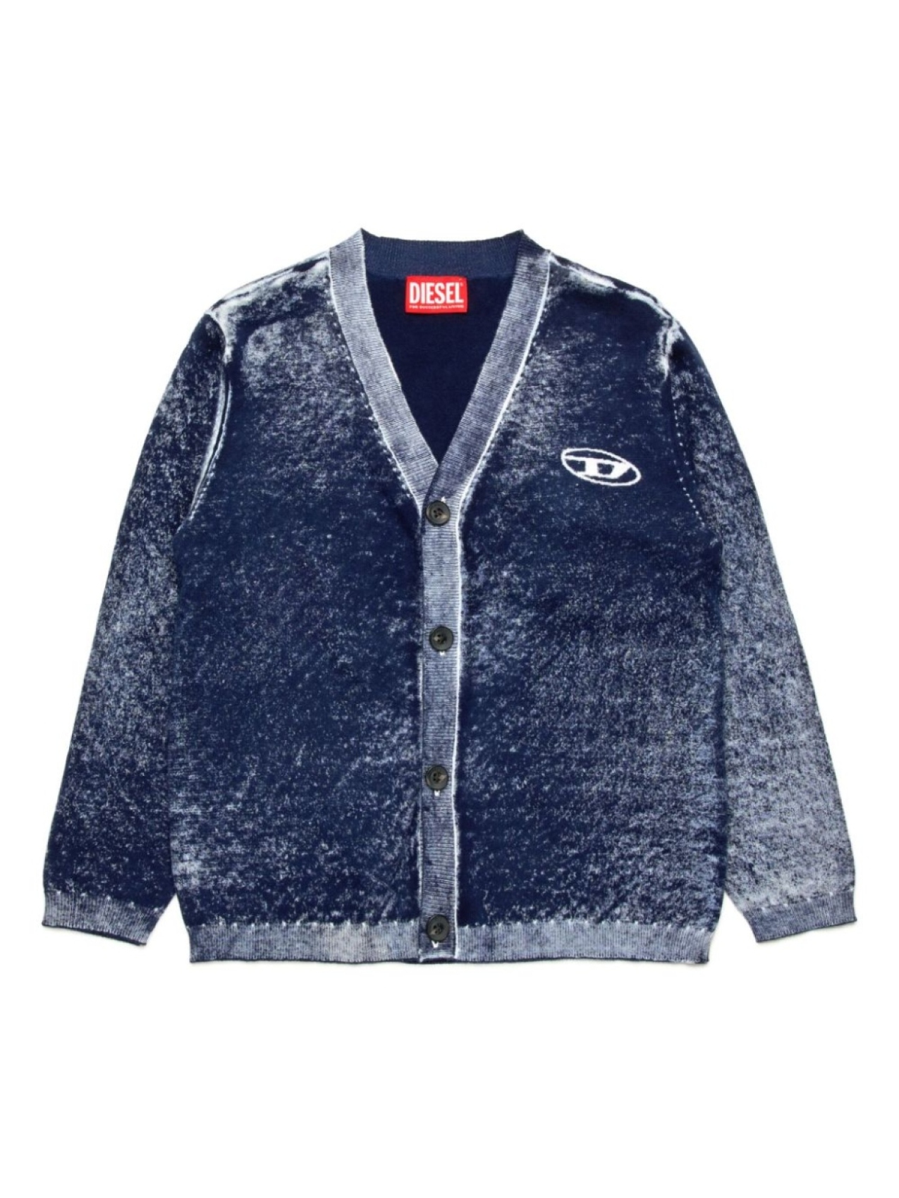 

Diesel Kids кардиган с логотипом, синий