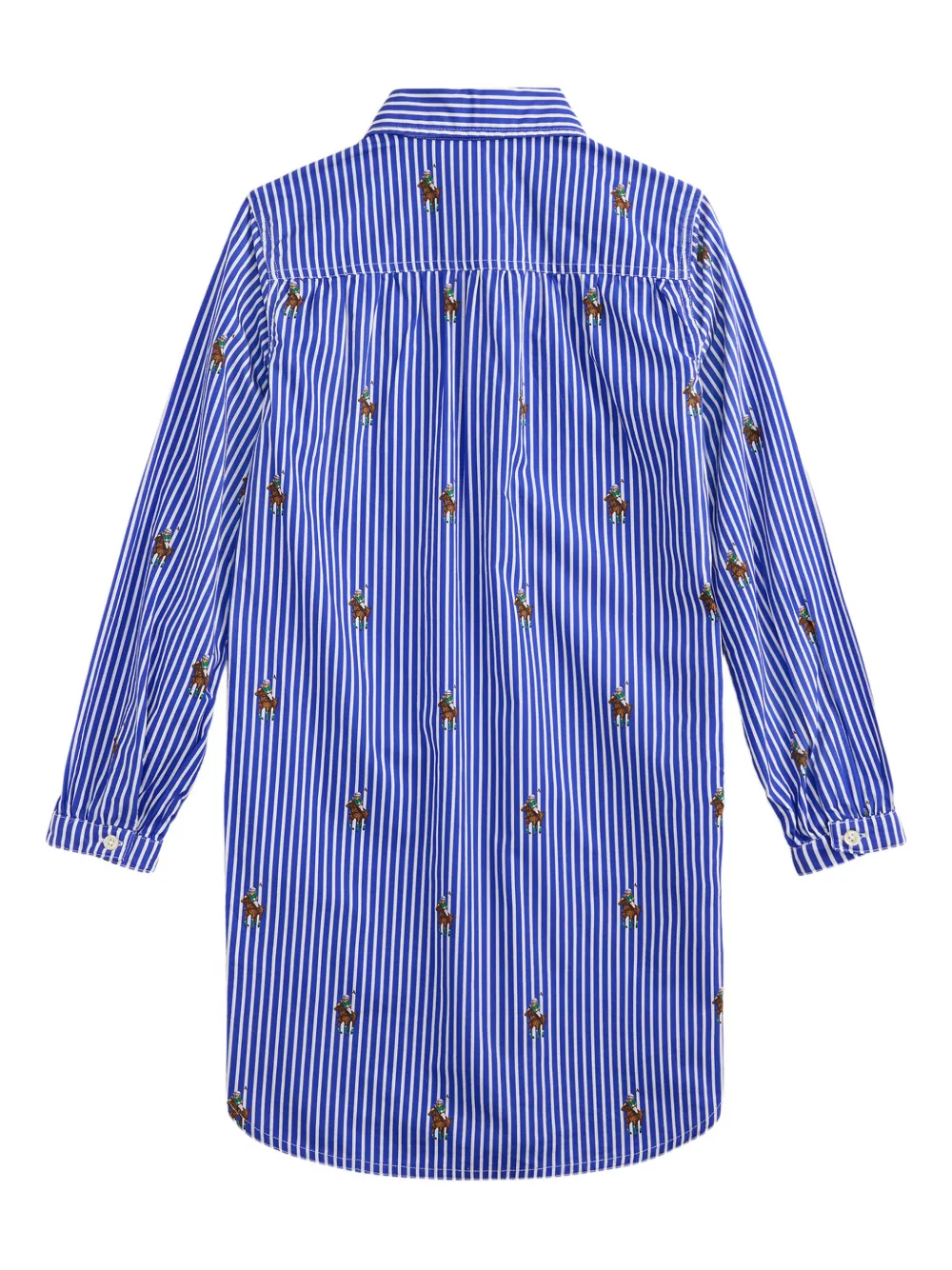 Платье-рубашка в полоску Polo Ralph Lauren Kids, синий — фото 2