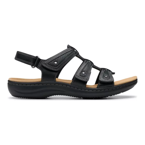 Сандалии Laurieann Ivy из натуральной кожи для женщин Clarks, черный — фото 2