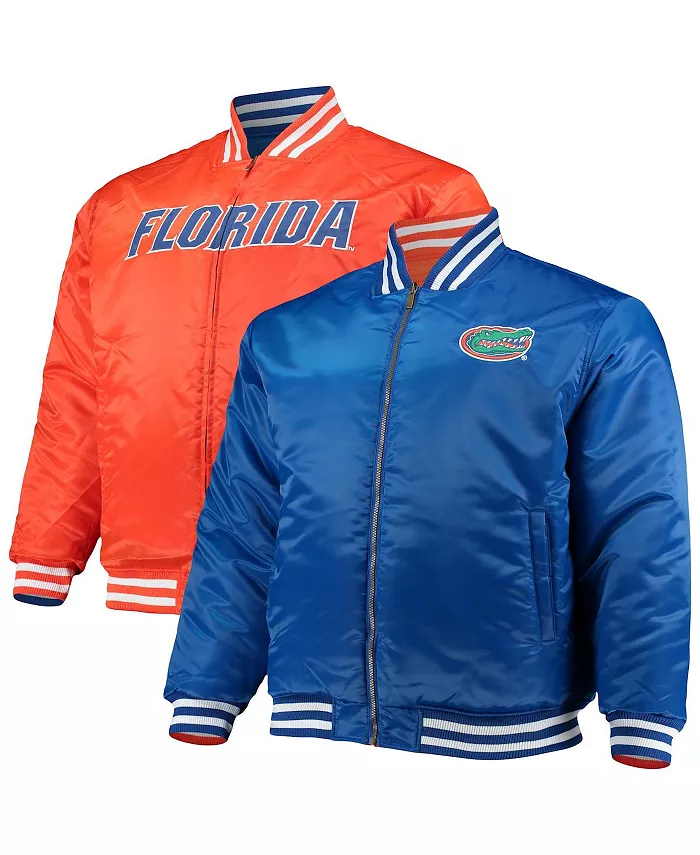 

Мужская двусторонняя атласная куртка на молнии Florida Gators Big and Tall, цвет Royal/Orange Profile