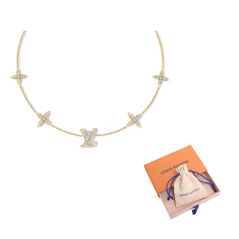 

LOUIS VUITTON Позолоченное ожерелье unisex gold