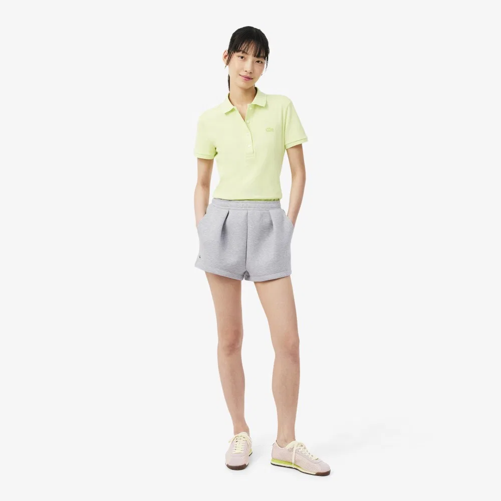 Шорты Lacoste Double Face, меланжевый серый