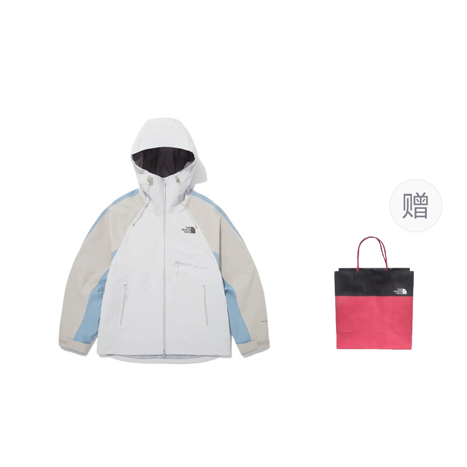 

Ветровка куртка унисекс серый + подарочный пакет The North Face
