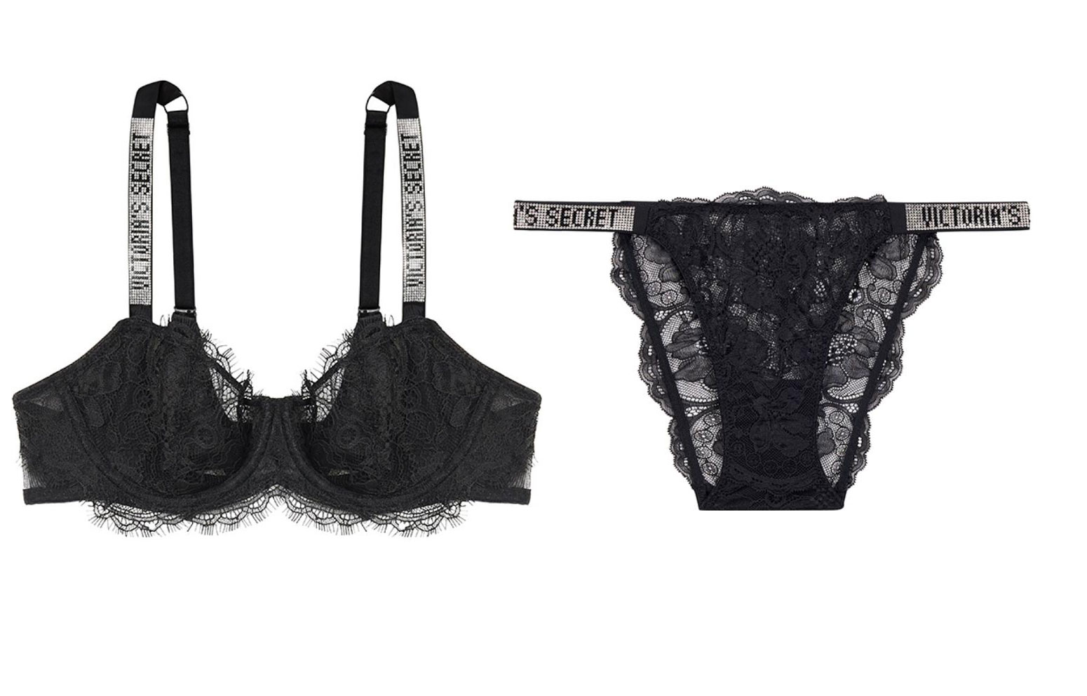 

Комплект нижнего белья женский черный Victoria's Secret, Комплект (Черный)