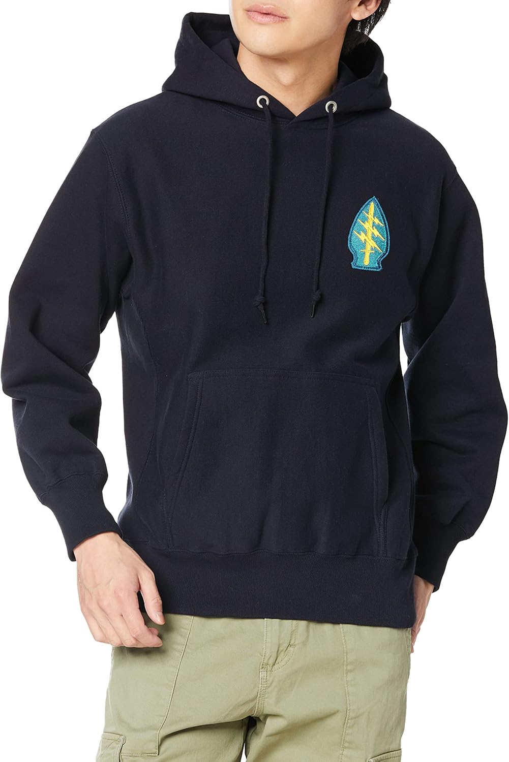 

Толстовка с капюшоном в стиле F, с гербом спецназа армии США, 354 г, ребристая отделка с обеих сторон F-Style, темно-синий