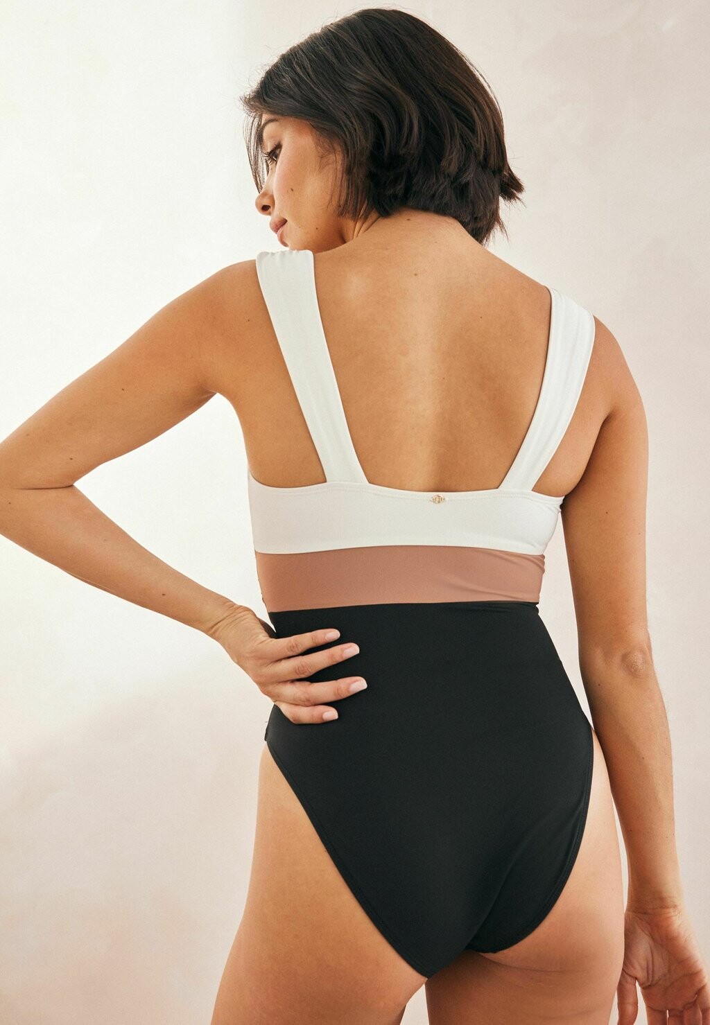 

Купальник PLUNGE COLOURBLOCK TUMMY CONTROL Next, бежевый