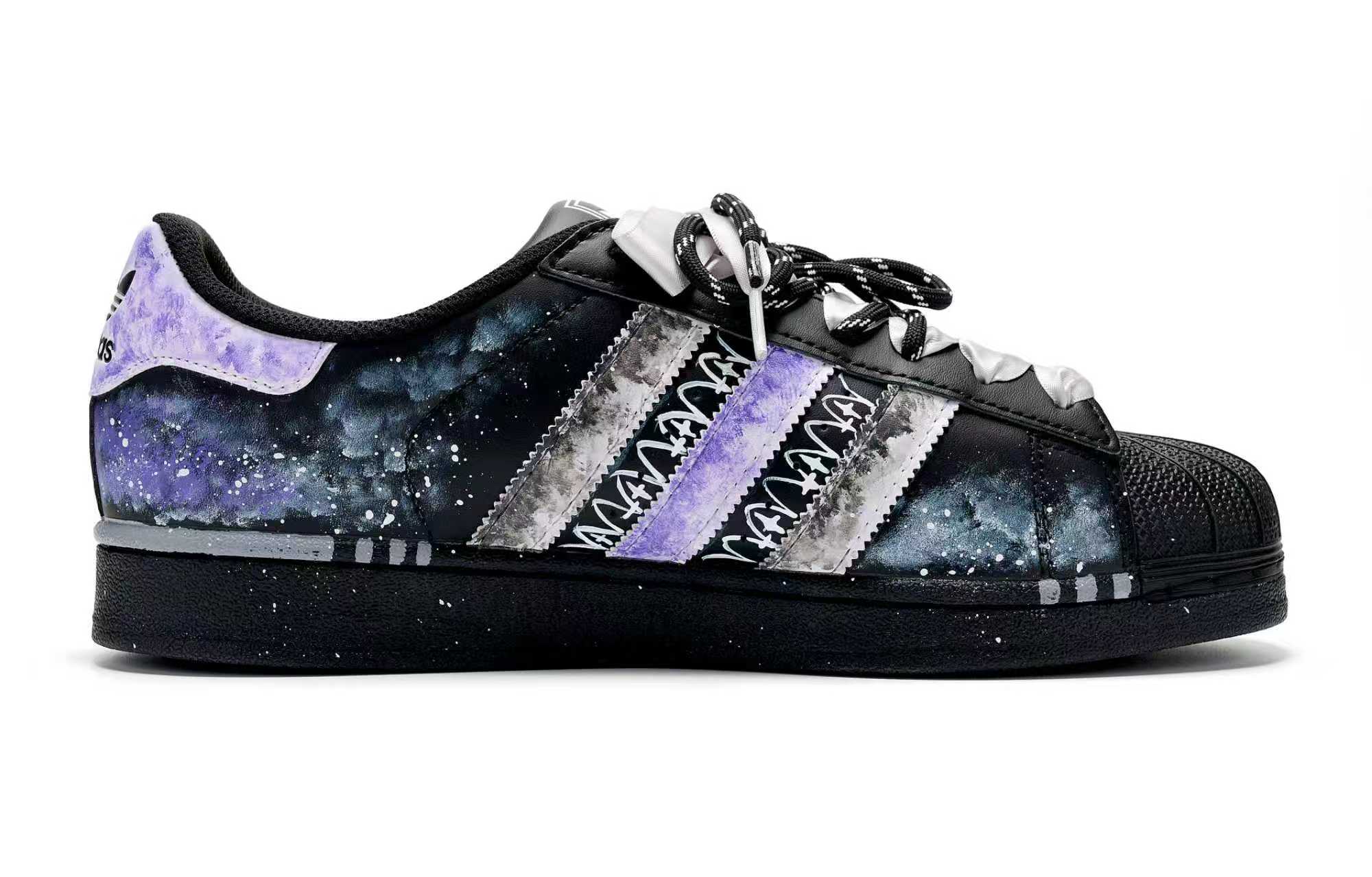 Superstar 2 Gojian Starlight Box устойчивые к истиранию низкие кроссовки для скейтборда унисекс Adidas Originals, черный — фото 4