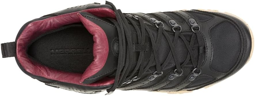 Мужские ботинки Merrell Moab 3 Luxe Leather Mid водонепроницаемые, черный — фото 4