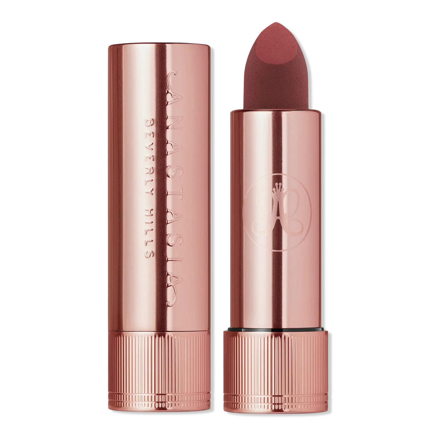 

Матовая и сатиновая бархатная помада с высокой пигментацией Anastasia Beverly Hills, Spice (warm rose-brown)