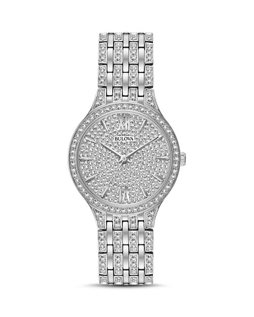 

Кристалл Пав&;eacute; Часы, 32мм Bulova, цвет Silver