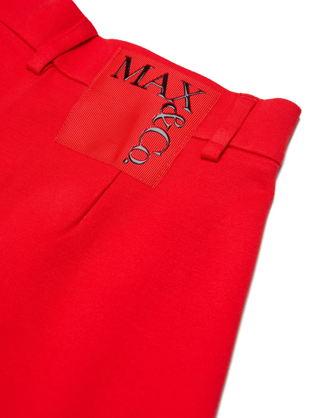 Шорты с логотипом и плиссировкой Max&Co. Kids, красный — фото 4