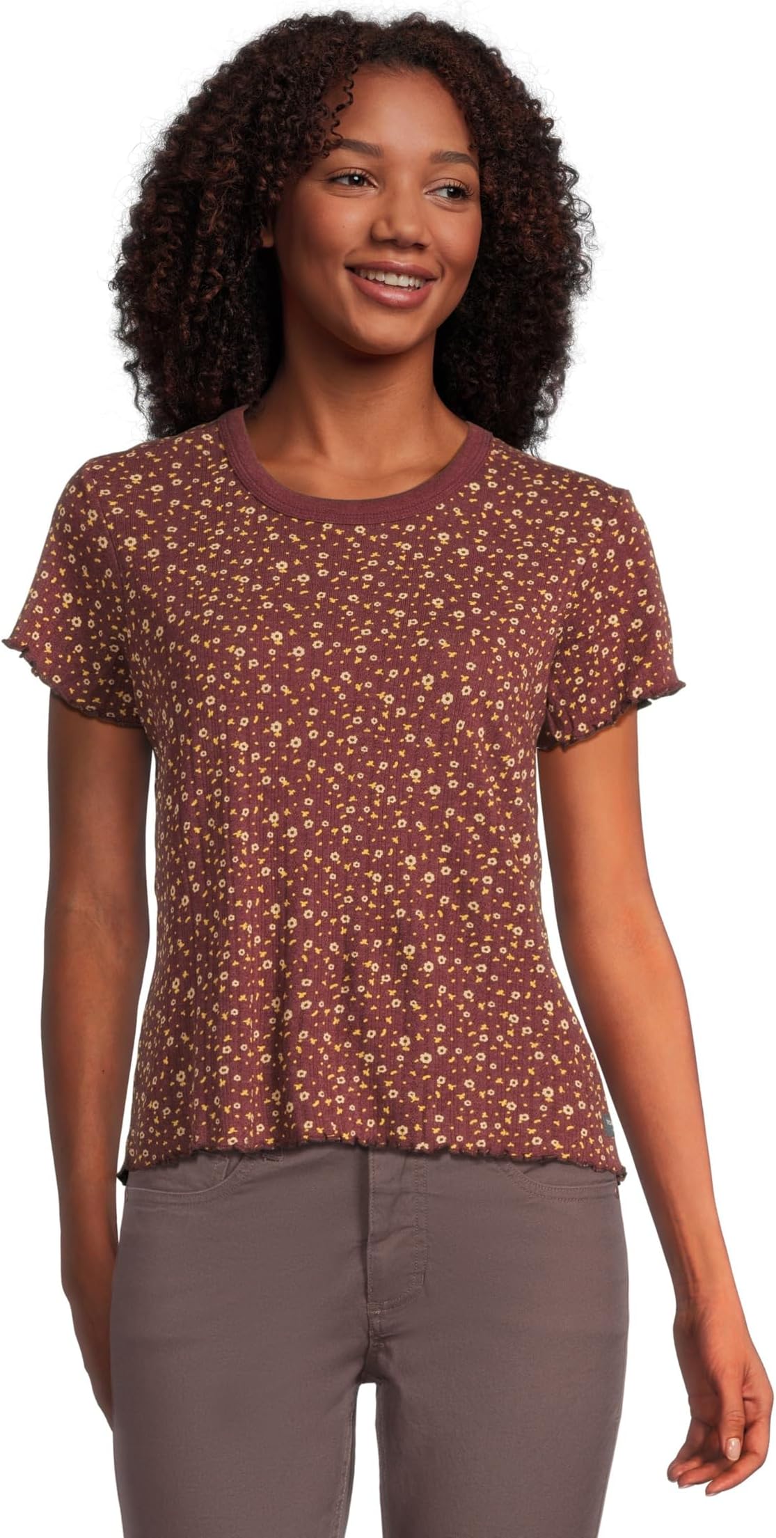 

Женская футболка Foothill Pointelle с коротким рукавом для малышей Toad&Co, Port Ditsy Print