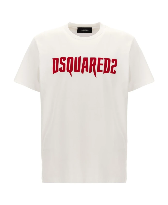 

Хлопковая футболка с логотипом Dsquared2, белый