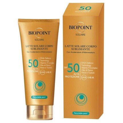Biopoint Solare 200 мл Fp50 Latte Солнцезащитный лосьон