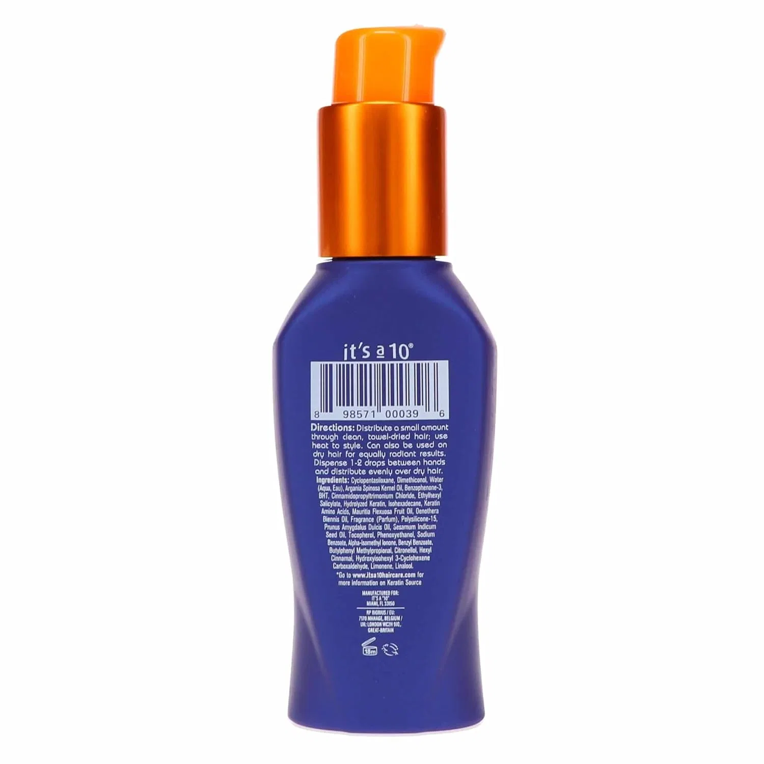 Масло для волос It's A 10 Miracle Oil Plus Keratin 85 мл It'S A 10 — фото 2