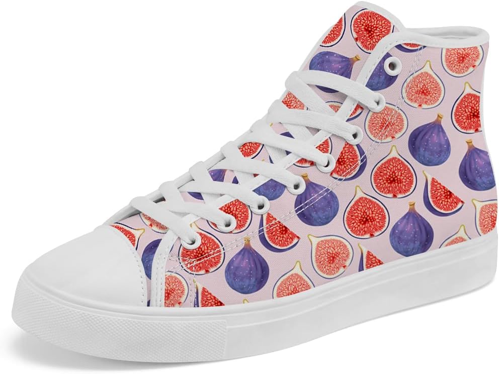 

Высокие кеды из канвы Fig, высокие кроссовки на шнуровке, повседневная обувь для мальчиков и девочек Chebing, пурпурный