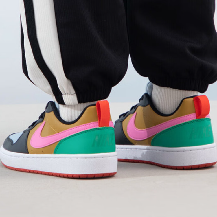 Кроссовки Court Borough Low Recraft GS 'Dance' Nike, черный/розовый/желтый — фото 3