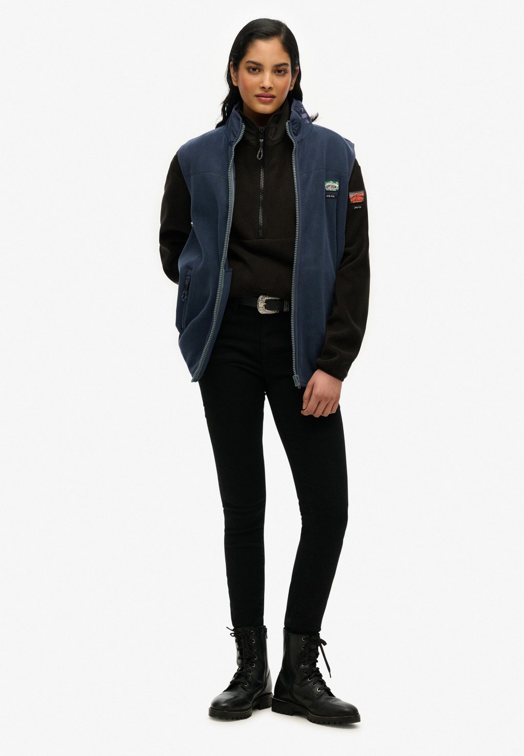 

Флисовый джемпер ACTIVE HALF ZIP Superdry, черный
