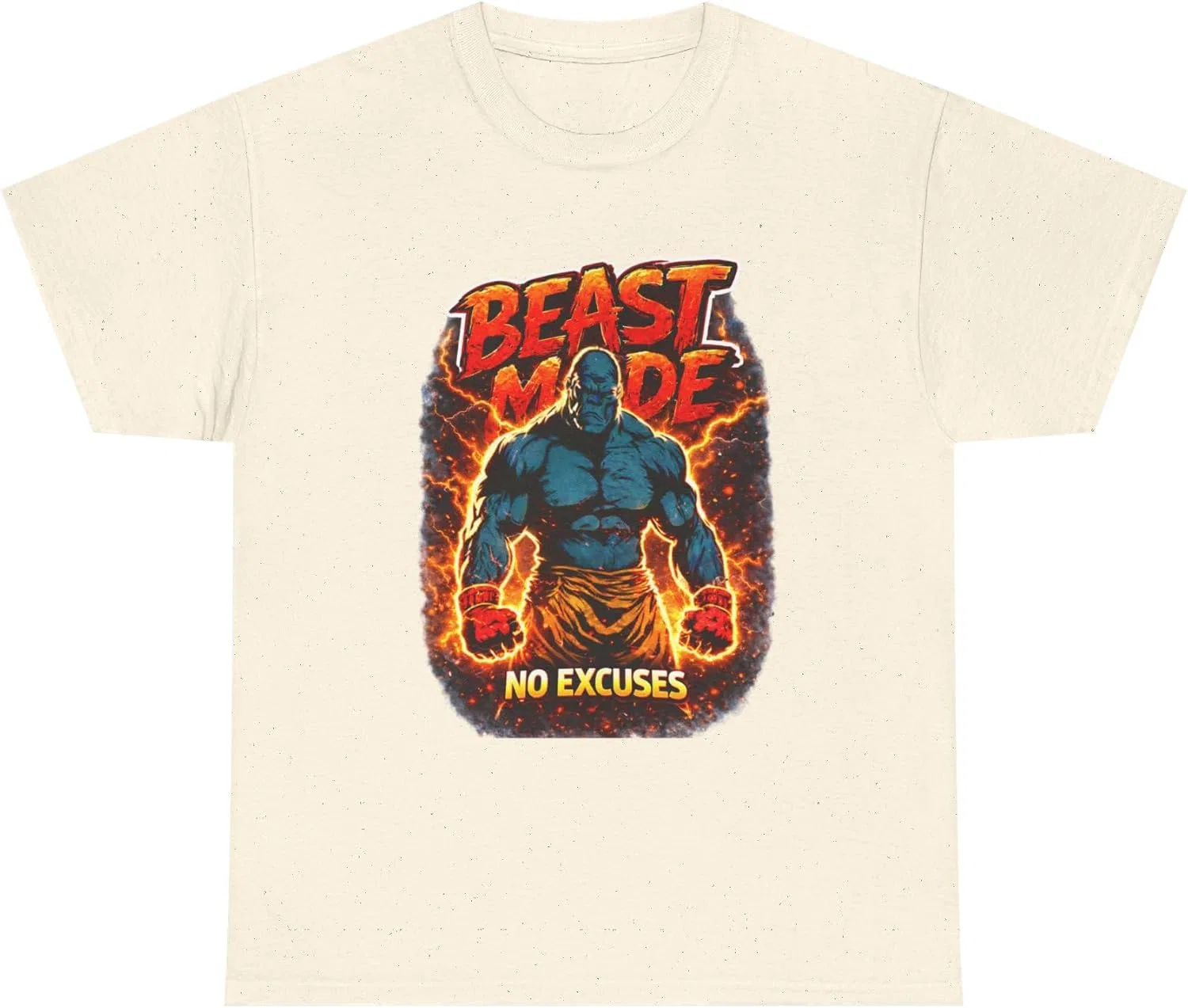 Футболка с принтом Beast Mode, Natural