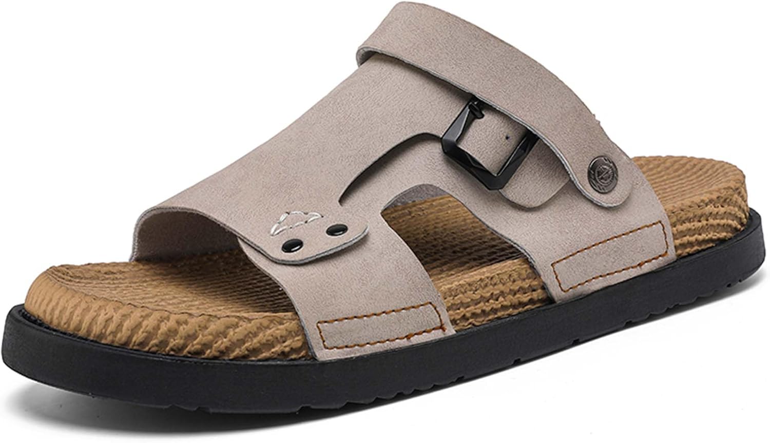 

Мужские летние спортивные сандалии для активного отдыха с нескользящей подошвой, походные, для пляжа, минималистичные домашние кломповые тапочки с регулируемым задником Generic, серый