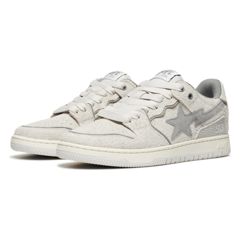 A BATHING APE Серые мужские противоскользящие скейтерские кеды GYX, цвет Gray GYX — фото 2