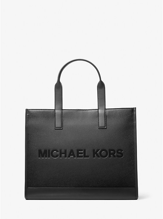 

Сумка-Тоут из шагреневой кожи с тисненым логотипом Cooper Michael Kors, черный