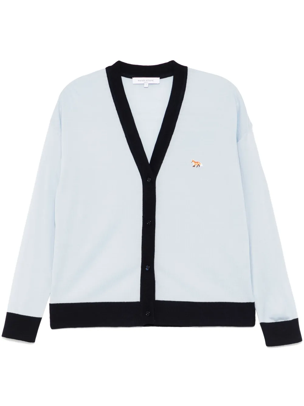 

Кардиган с нашивкой Baby Fox Maison Kitsuné, синий