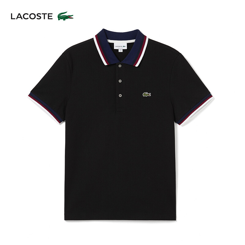 

Рубашка-поло Lacoste с короткими рукавами и лацканами, белый