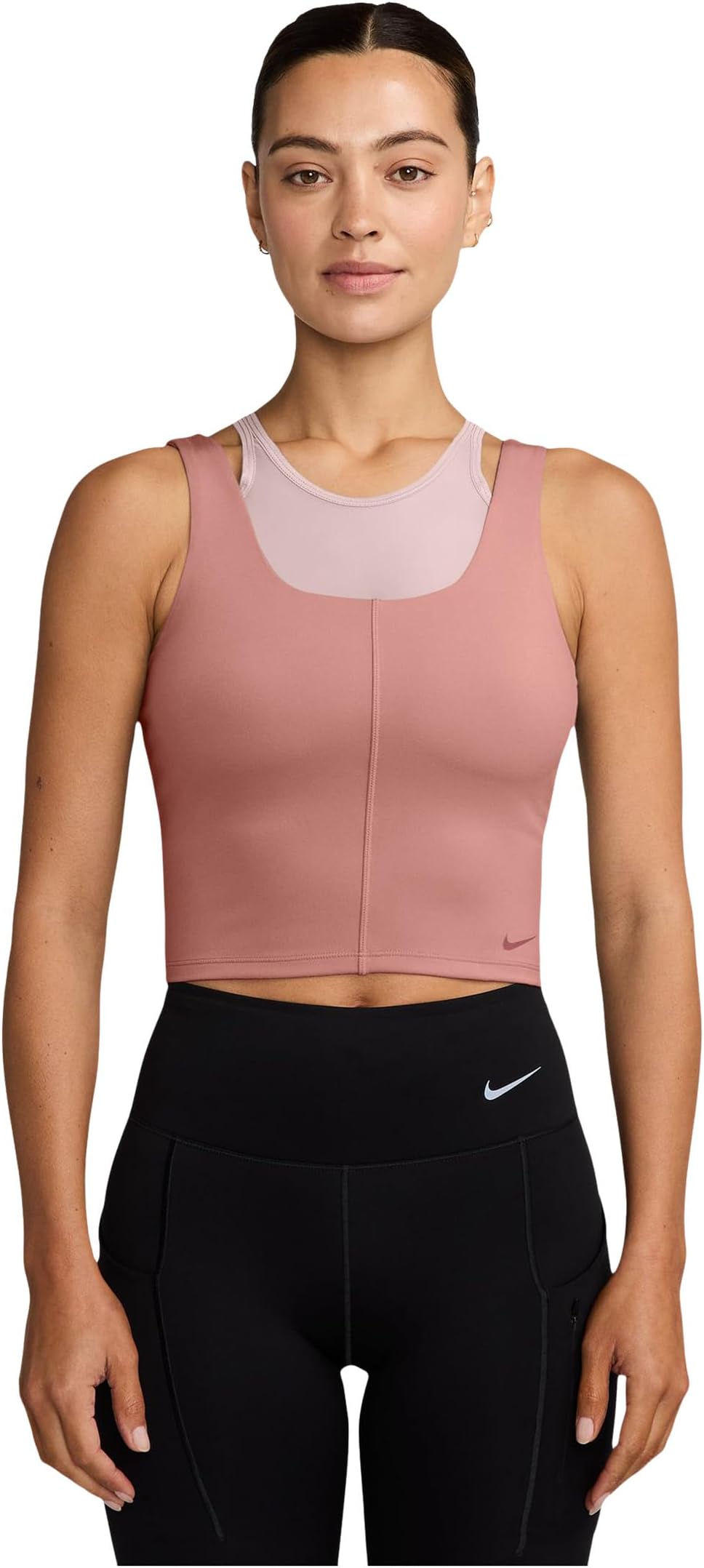 

Топ Nike One Fitted Dri-FIT Cropped Tank Top, цвет Rust Pink/Canyon Rust