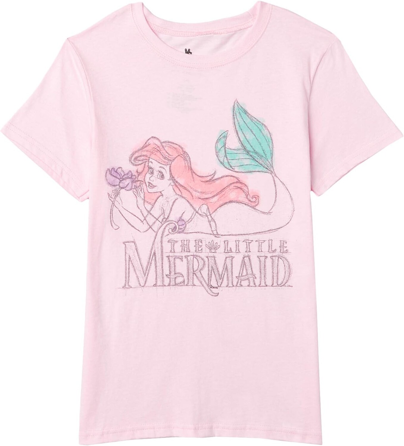 

Футболка Junk Food Kids Disney Little Mermaid T-Shirt, цвет Soft Pink