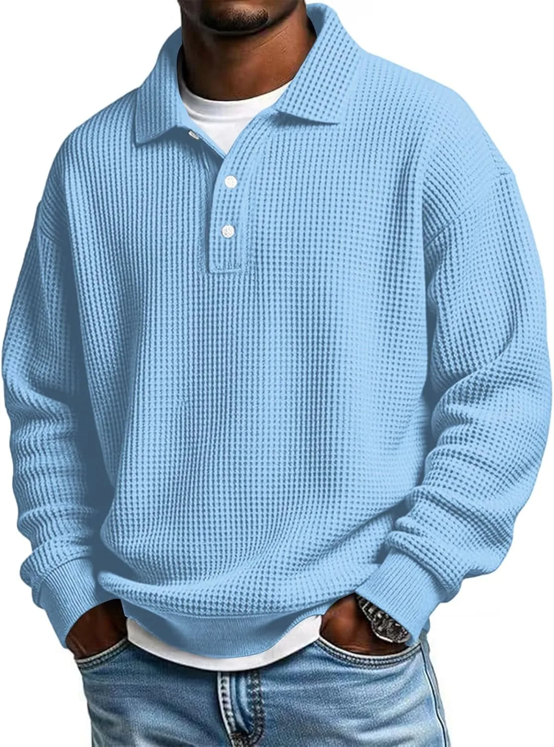 

Свитшот для мужчин с длинным рукавом и кнопками lopmou