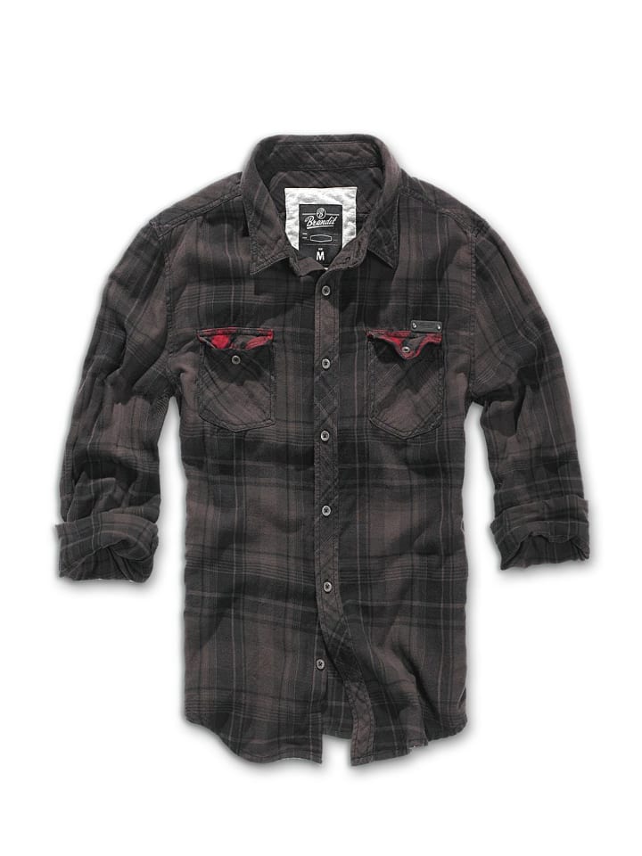 

Рубашка Duncan Check Shirt Long Sleeve коричневого цвета Brandit