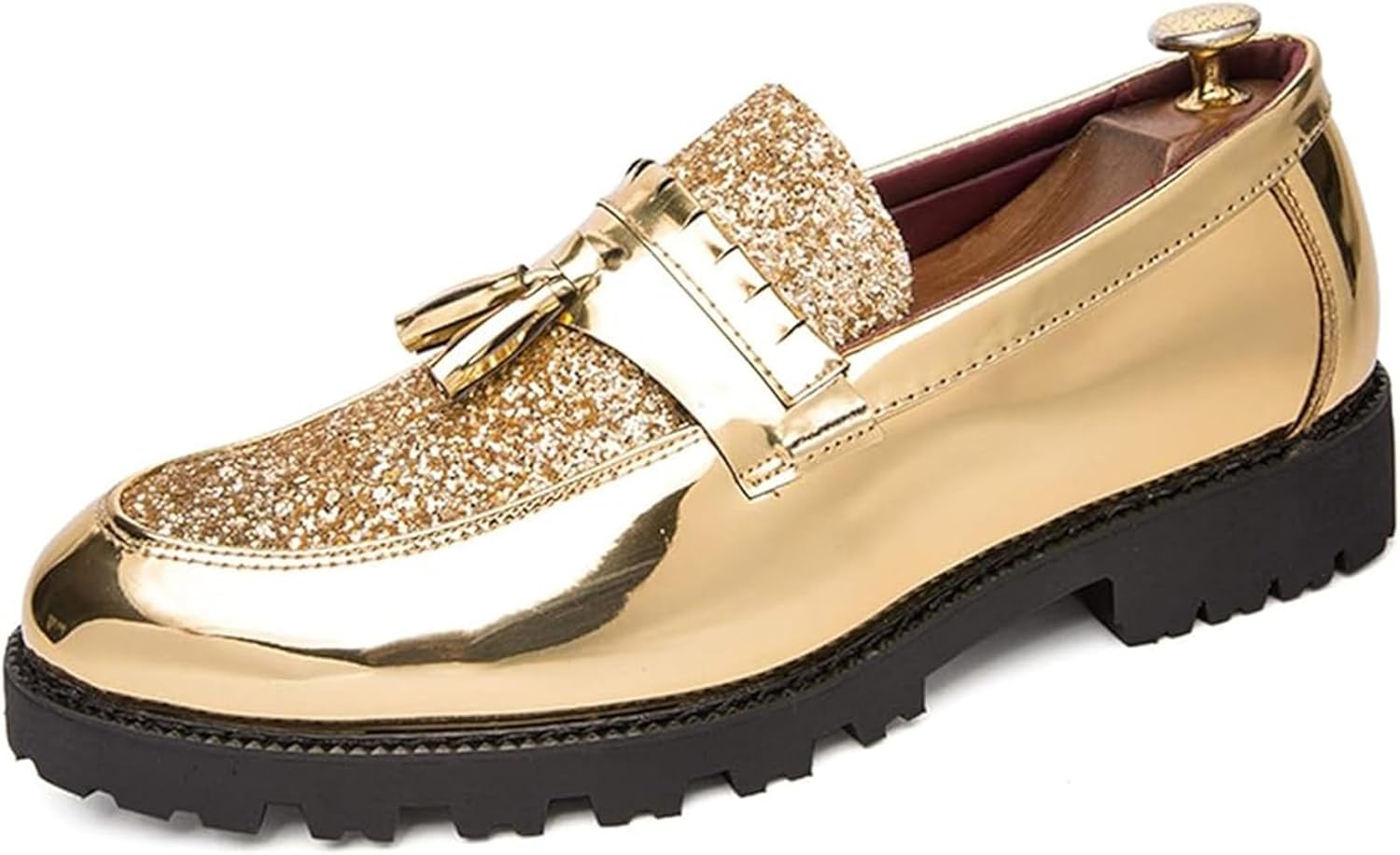 

Мужские деловые мокасины Xinduoyu, повседневная обувь без шнурков, свадебные и праздничные туфли, золотой