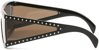 

Солнцезащитные очки с бриллиантами для женщин, большие, с кристальной защитой, винтажные, с плоской верхней частью, защита от УФ-излучения UV400 MTZJH, 3