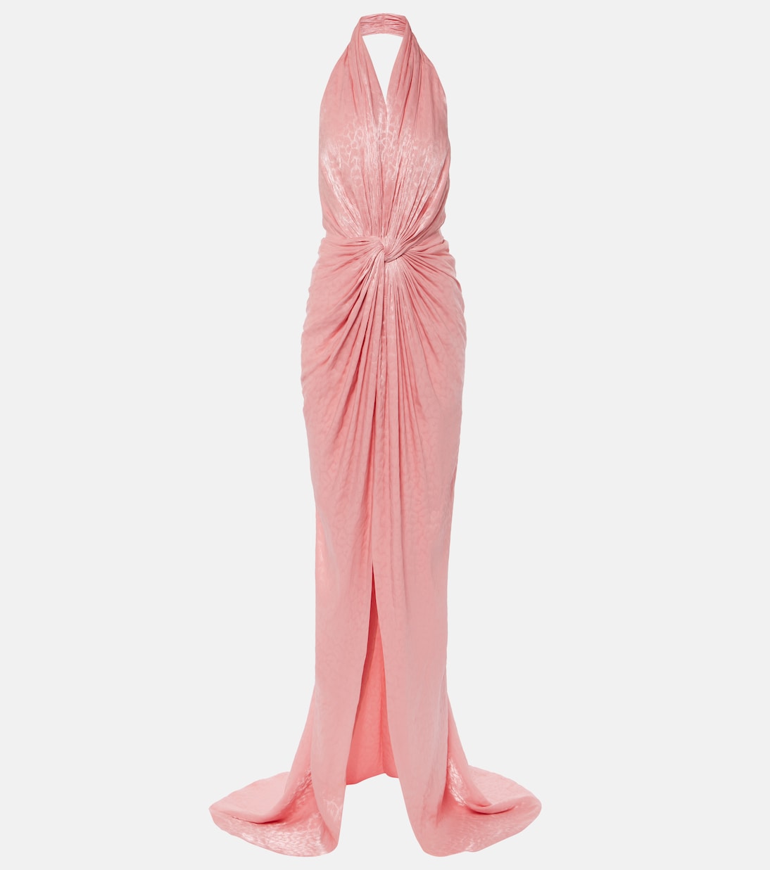 

Платье Joa из металлизированного жоржета с драпировкой Costarellos, Cherry Blossom Pink