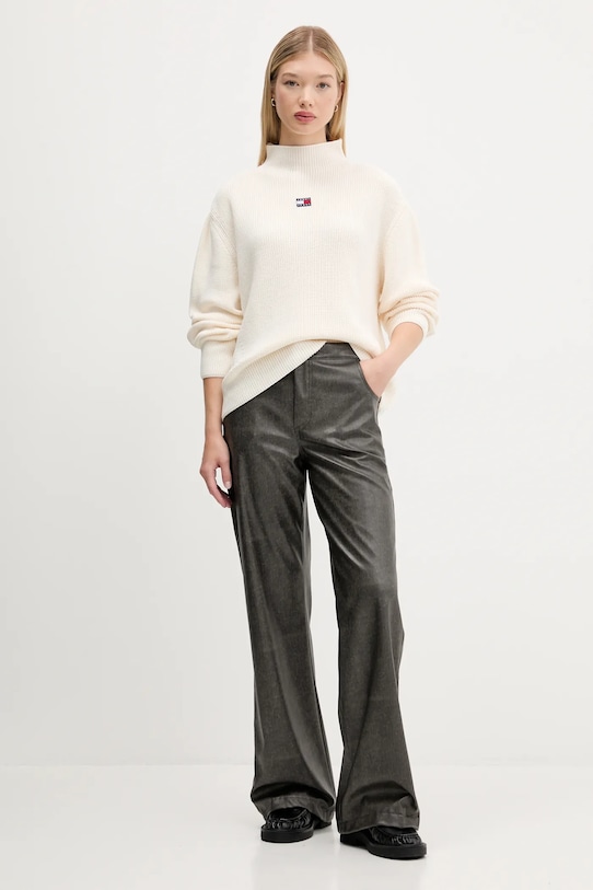 

Хлопковый свитер Tommy Jeans, бежевый