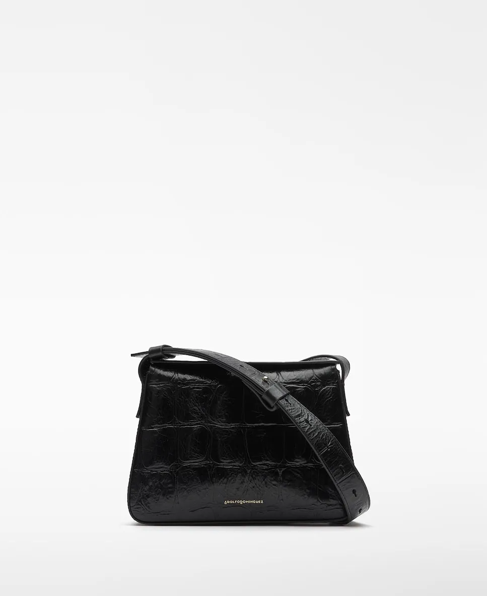 

Женская маленькая кожаная сумка Mica Adolfo Dominguez, черный