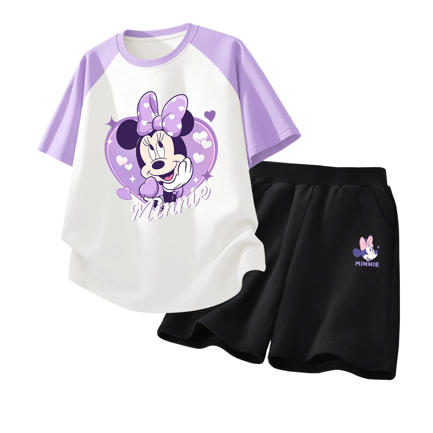 Детский спортивный костюм Disney Daisy Heart Nini Purple White+Nini Knot K Black