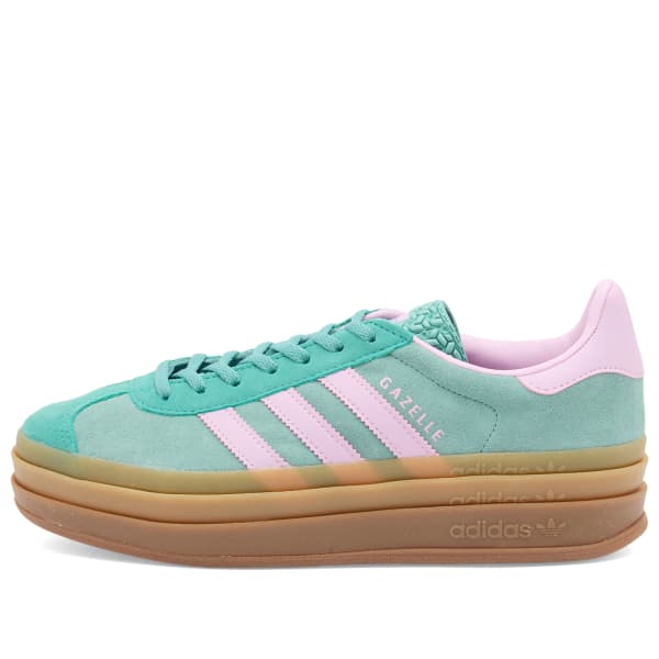 Кроссовки Gazelle Bold Adidas, порошковый бирюзовый, блаженный сиреневый и чистая бирюза