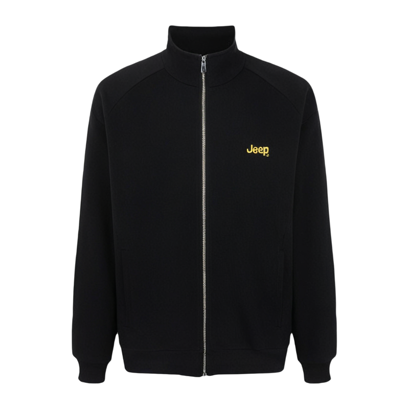 

Свитер мужской с воротником стойкой умеренный кардиган Jeep, черный