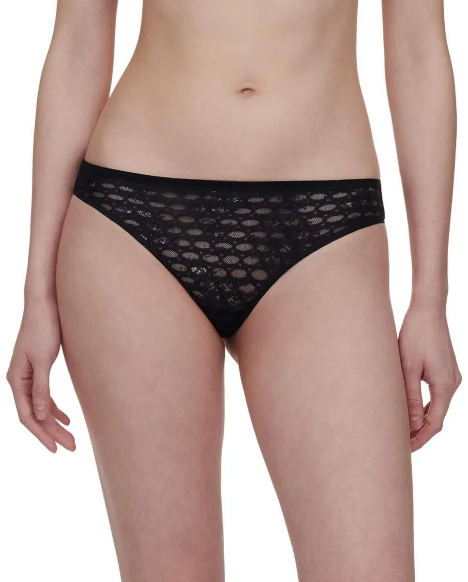 

Трусики-стринги Poison Line из сетки и цветочного кружева Chantelle, черный