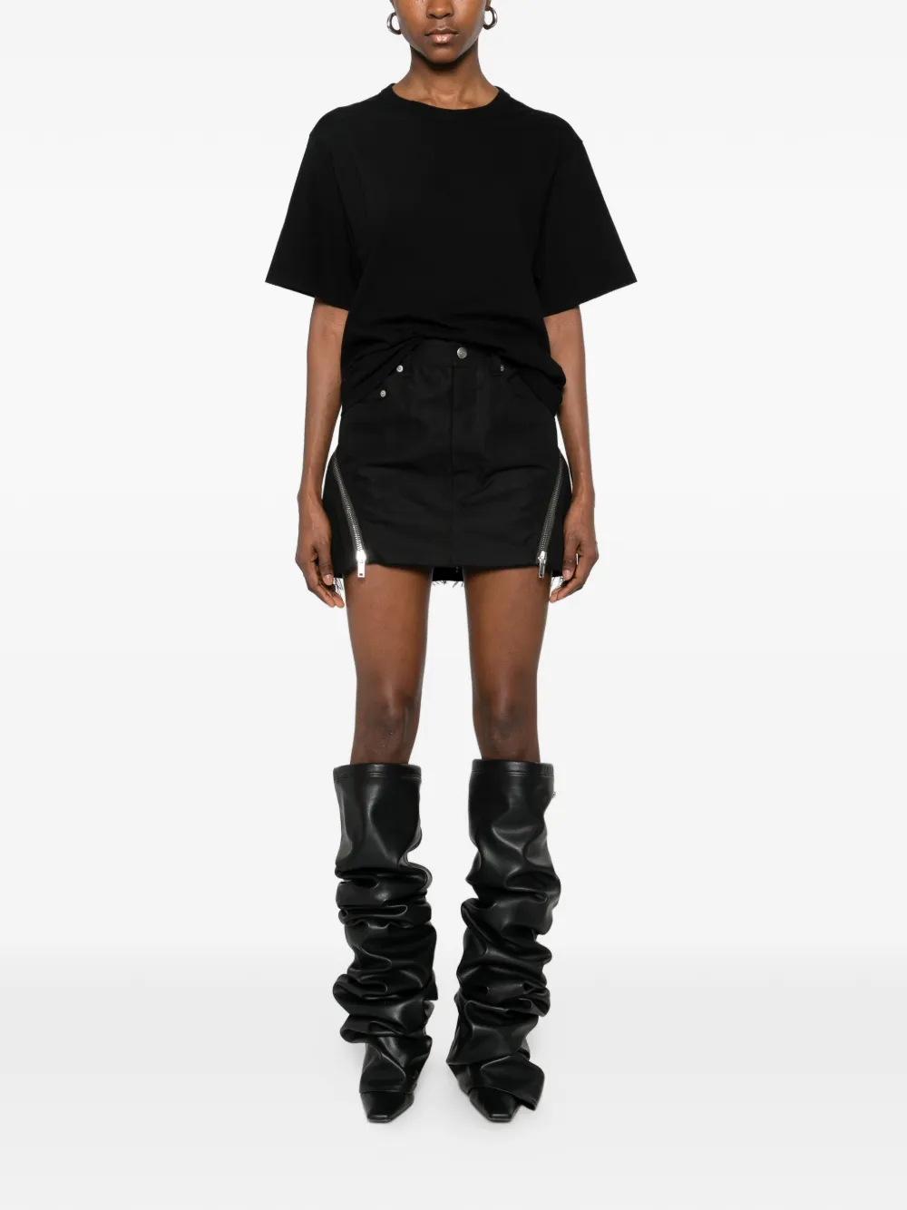 Мини-юбка Bolan Banana с молниями Rick Owens, черный — фото 2