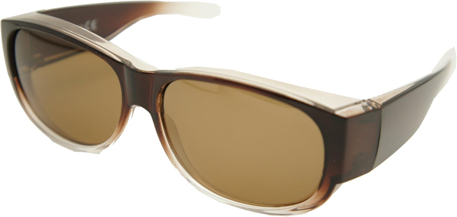 

Защитные накладки на линзы солнцезащитных очков Colorviper Fitover Lens Covers, надеваемые поверх линз поляризованных очков, модель St7659pl COLOR VIPER, Medium: Shiny Brown Fade / Polarized Brown Lenses